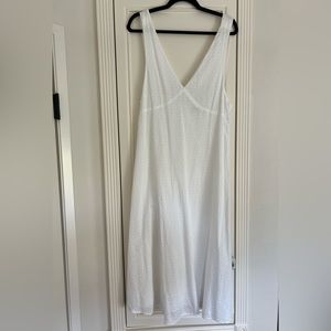 With Jean White Embroidered Dress